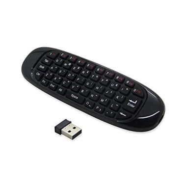 Imagem de Controle Mini Teclado Air Mouse Wireless Sem Fio 2.4 Ghz Android Pc Tv C120 Preto