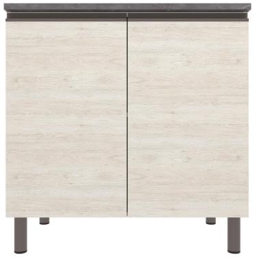 Imagem de Balcão Bartira Cristal MDP 15mm com 2 Portas e 1 Prateleira - 80,1cm de largura