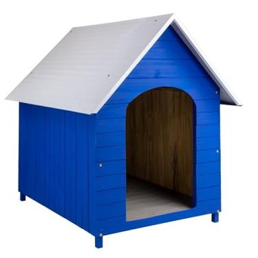 Imagem de Casa Casinha De Cachorro com Telhado Galvanizado Gigante N6 (Azul)
