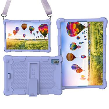 Imagem de AIJAKO Capa de 25 cm para Dragon Touch Notepad 102, TECLAST P20S/M40S/M40 Pro, PRITOM TronPad L10, YESTEL T5, YOBANSE TAB10, BYYBUO SmartPad T10/A10_L, Oangcc A6, UJoyFeel Y103, alça de ombro, roxa