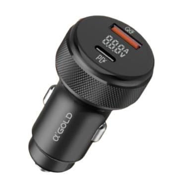Imagem de Carregador Veicular Turbo 60w Carregamento Ultrarrápido 9.1A entrada USB 3.0+Tipo C com...