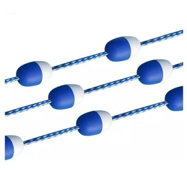 Imagem de Corda de segurança com flutuadores, corda de piscina pré-montada, divisor de segurança de piscina com cordão flutuante, kit flutuante de corda de nylon de polietileno para piscinas e praia