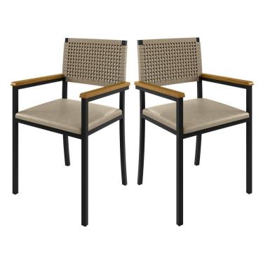Imagem de Cadeiras para Área Gourmet com Braço - Madri - Paonanda Decor