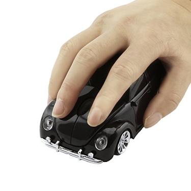 Imagem de Usbkingdom Mouse sem fio de 2,4 GHz, 3D, esportivo, ergonômico, sem fio, com receptor USB para PC, laptop, 1600DPI 3 botões, preto