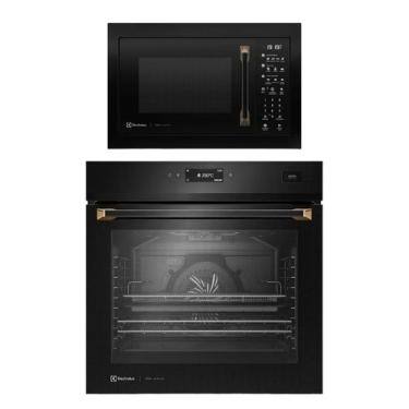 Imagem de Torre de cocção Micro-Ondas Preto Pro Series (MV43T) + Forno de Embutir Elétrico Expert Pro Series (OE9XB) Electrolux