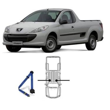 Imagem de Cinto de Segurança retrátil de 3 pontos dianteiro Hoggar - HCML, Azul