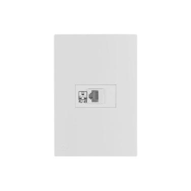 Imagem de Conjunto Tomada de Rede RJ45 4x2 Linha Lisse - Apoio