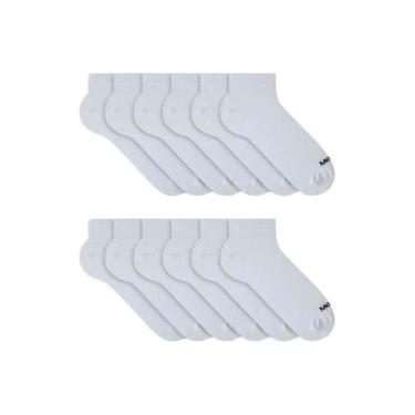 Imagem de Kit Com 6 Pares De Meias Algodão Sapatilha Unissex Mash, Branco, G - 3