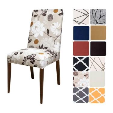 Imagem de Kit 6 Capas Cadeiras De Jantar Spandex Importado Elástico- Várias Estampas (Flowers)