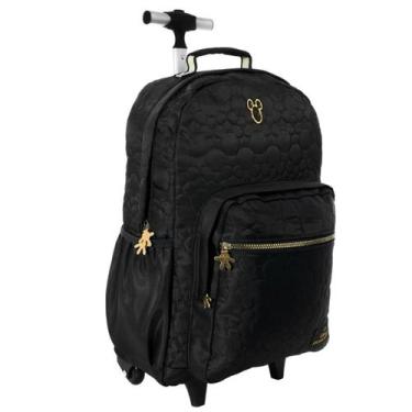 Imagem de Mochila Com Rodas Escolar Preta Mickey Mouse Disney - Xeryus - Xeryus 