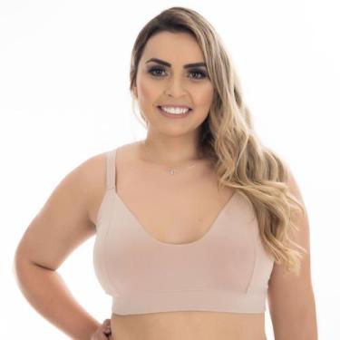 Imagem de Sutiã Plus Size Reforçado Sem Bojo Soutien Confortável Alça Reforçada 