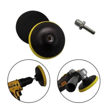 Imagem de Suporte Lixa Boina Com Adaptador 125mm 5'' Esmerilhadeira Furadeira - 