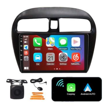 Imagem de [2G + 32G] 22.9 cm Carplay Android Auto Touchscreen Autoradio Estéreo Carro Navegação GPS Rádio FM Unidade Principal WiFi Espelho Link Multimedia Player GPS Rádio DSP Formitsubishi Mirage 2012-2018