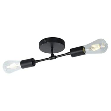 Imagem de Maichis Iluminação de arandela de parede RV 12V (2 lâmpadas incluídas), cabina de luz de banheiro com 2 luzes e interruptor liga/desliga, interior RV Kit de iluminação semi-embutida para trailers para trailers