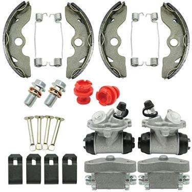 Imagem de M MATI Kit de cilindros e ajustadores de roda de freio dianteiro para Honda FourTrax Recon 250 TRX250 1997-2020 (esquerda e direita) TRX250TE/TRX250TM 45340-HB3-003 45370-HM8-B41 45350-HM8-B41 41