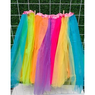 Imagem de Saia Tule Clorida Para Adulto Ou Adolecente Carnaval Cosplay Festa HF8