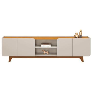 Imagem de Rack Para Sala Bancada de TV 75 Pol 220cm D04 Cedro/Bali - Mpozenato, 