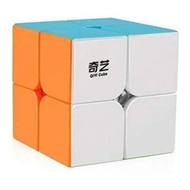 Imagem de Cubo Mágico Profissional 2x2x2 Qiyi Qidi Colorido Original