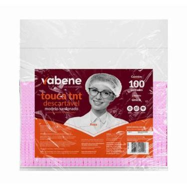 Imagem de Touca TNT Sanfonada Descartável Rosa 100 uni - Vabene