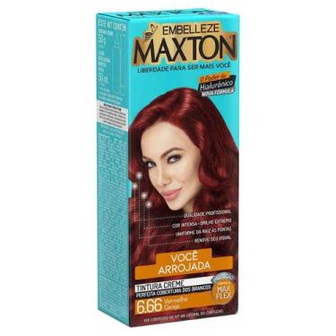 Imagem de Kit Prático Tintura Creme Maxton 6.66 Vermelho Cereja - Embelleze
