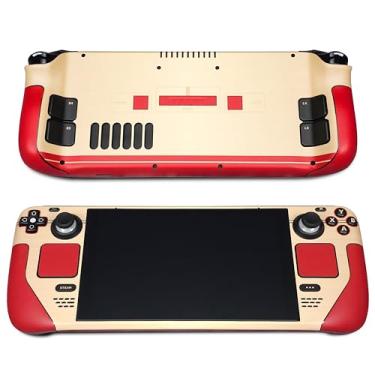 Imagem de Steam Deck Skin, Famicom Edition, película de vinil fosco para Steam Deck (projetada pela POP SKIN), compatível com a versão LCD Steam Deck e a versão OLED.