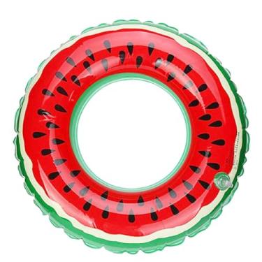 Imagem de Boia Melancia Infantil Piscina Praia Bebê Bote Inflável Cintura para Crianças (74 CM)