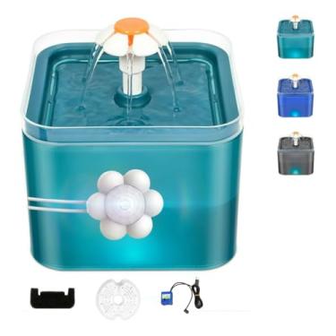 Imagem de Bebedouro Elétrico Pet 2 litros Fonte Com Filtro e Sensor de Movimento para Cães Gatos Pet (VERDE, ÚNICO)