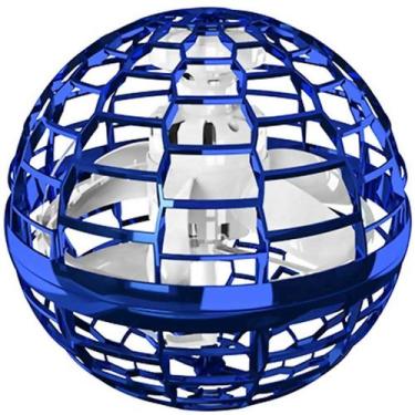 Imagem de Spinner Voador Led Flynova Pro Bola Esfera Mini Drone Azul - DM TOYS