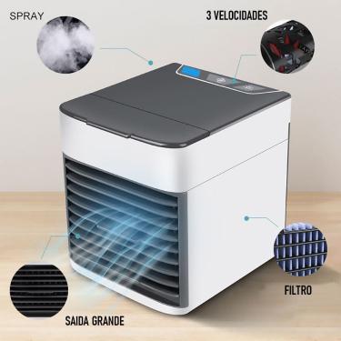 Imagem de Ar Condicionado Portátil Arctic Air Cooler Umidificador Climatizador Luz LED 7 Cores RGB