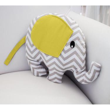 Imagem de Almofada Decorativa  Elefante - NoBrand, chevron Amarelo