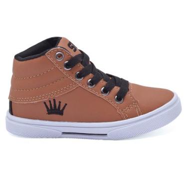 Imagem de Tênis Infantil cano alto escolar casual - ORION, Verde militar, 24