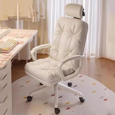 Imagem de Cadeiras de escritório de altura ajustável cadeira de escritório ergonômica com apoio de braço e rodas cadeira de computador carga 150 kg cadeiras de mesa de couro