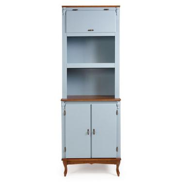 Imagem de Armário Para Forno E Microondas Com 3 Portas Copenhagen - 2060 Cor Laca - Azul Bebê