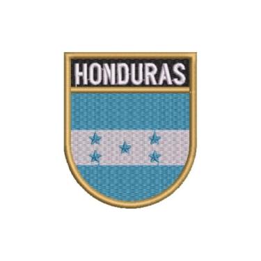 Imagem de BP0105E-001 Bandeira Honduras Patch Bordado 6,8×8,0cm (D-Arquivo Matriz para bordar.)