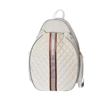 Imagem de rockible Bolsa de tênis Racket Mulheres homens Multifuncionais portáteis Lightweight confortável, Branco
