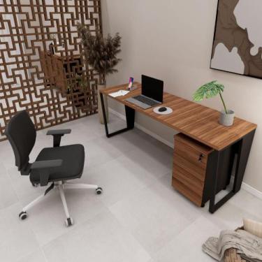 Imagem de Escrivaninha Industrial 1,80m x 0,70m Gaveteiro 3 Gavetas F5 - F5 Offi