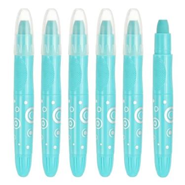 Imagem de PATIKIL Giz de cera de gel aquarela, 6 peças de giz de cera laváveis para colorir, desenhar, pintar, azul (5,2 x 0,59)