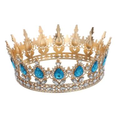 Imagem de DEARMAMY Coroa De Rainha Com Strass Mulheres – Tiara De Casamento Acessório De Cabeça Noiva Coroa De Concurso Acessórios De Cabelo De Princesa Vintage