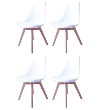 Imagem de Kit 4 Cadeiras Siena Com Estrutura Em Polipropileno Fratini Branco