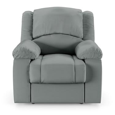 Imagem de Poltrona Do Papai Reclinável Sala De Cinema Barcelona Touch Massagem Usb Pu Cinza