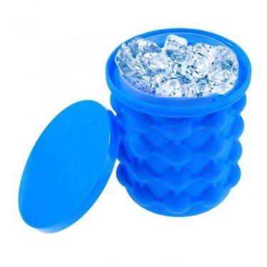 Imagem de Máquina De Gelo Manual Balde Ice Magic Silicone Com Tampa