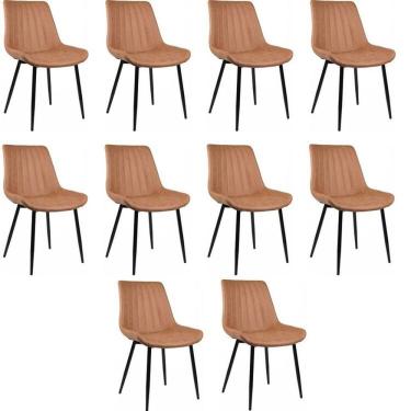 Imagem de Conjunto Com 10 Cadeiras Para Sala De Jantar Tainá Caramelo
