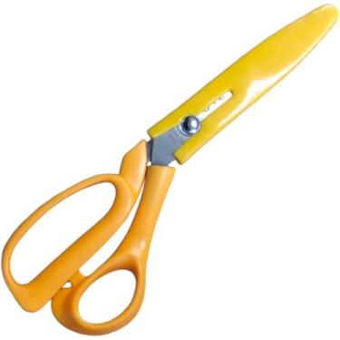 Imagem de Tesoura Costureira Alfaiate Zac Aço Inox Profissional, Amarelo
