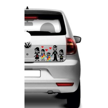 Imagem de Adesivo De Carro Familia Feliz Mod48 - Lojinha Da Luc Adesivos