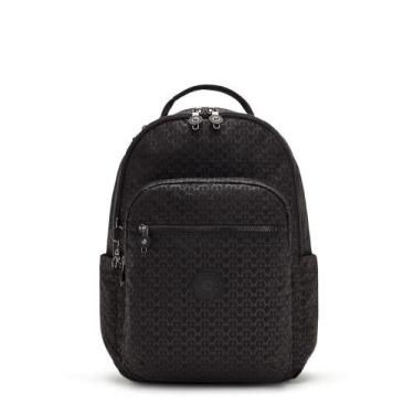 Imagem de Mochila Kipling Seoul 27L Preto Estampado