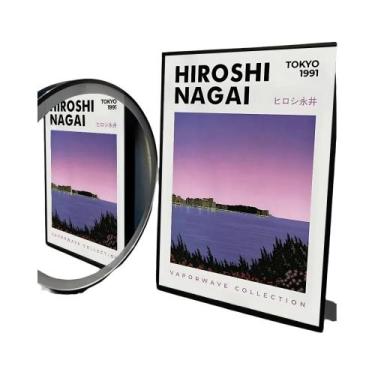 Imagem de Verão Praia Cidade Vintage Vaporwave Cartaz Adesivo De Papel À Prova D