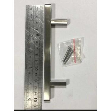 Imagem de 18  Puxador P/móveis Alça 96mm Aco Escovado Quadrado - comercialolivei