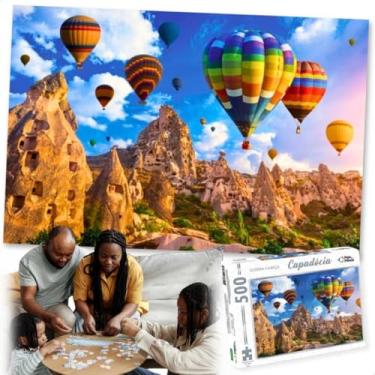 Imagem de Quebra Cabeça Puzzle 500 Peças Educativo Infantil Adulto Jogo Pedagógico Concentração Lazer Presente Namorado Natal Dia dos Pais Aniversário Desafio Noite de Jogos (Sicília - Teatro Grego de Catânia)