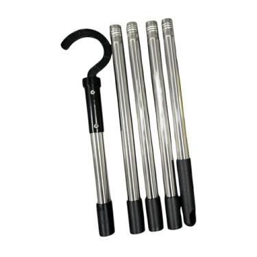 Imagem de Generic Gancho para ferramenta de manutenção de piscina robótica Gancho para vara de piscina Fácil de usar para aspirador de pó Acessórios ajustáveis, 5 Seções