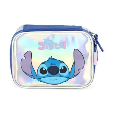 Imagem de Estojo Box Escolar Stitch 36 Pens Juvenil Original Luxcel, Prata - EI4
